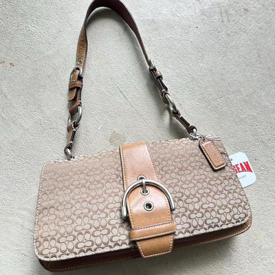 Vintage Y2K Coach Tan Mini Soho Shoulder Bag ✨