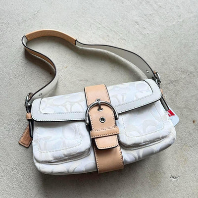 Vintage Y2K Coach White Mini Soho Square Shoulder Bag 🤍👜