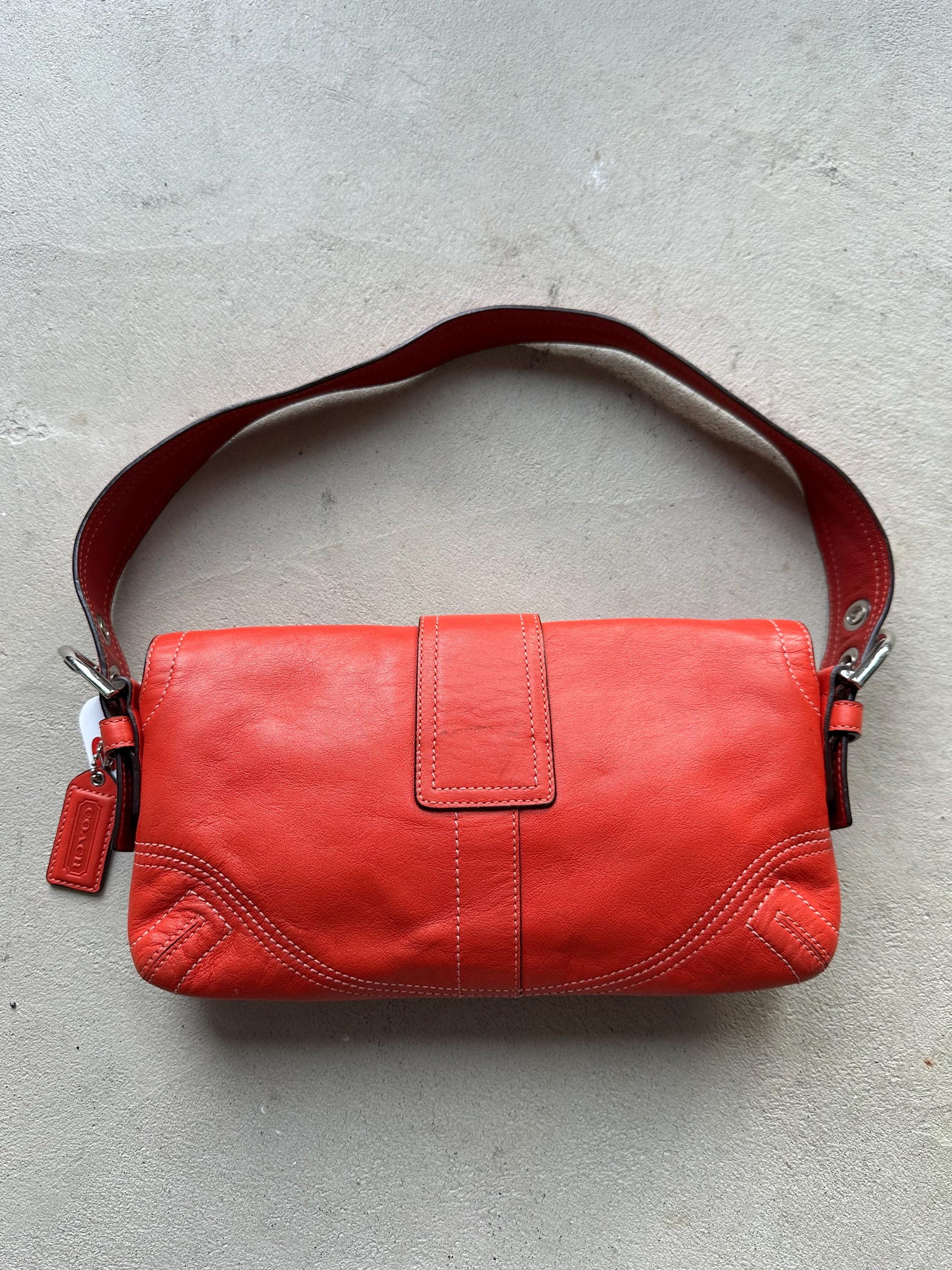 Vintage Coach Red Square Soho Shoulder Bag ❤️