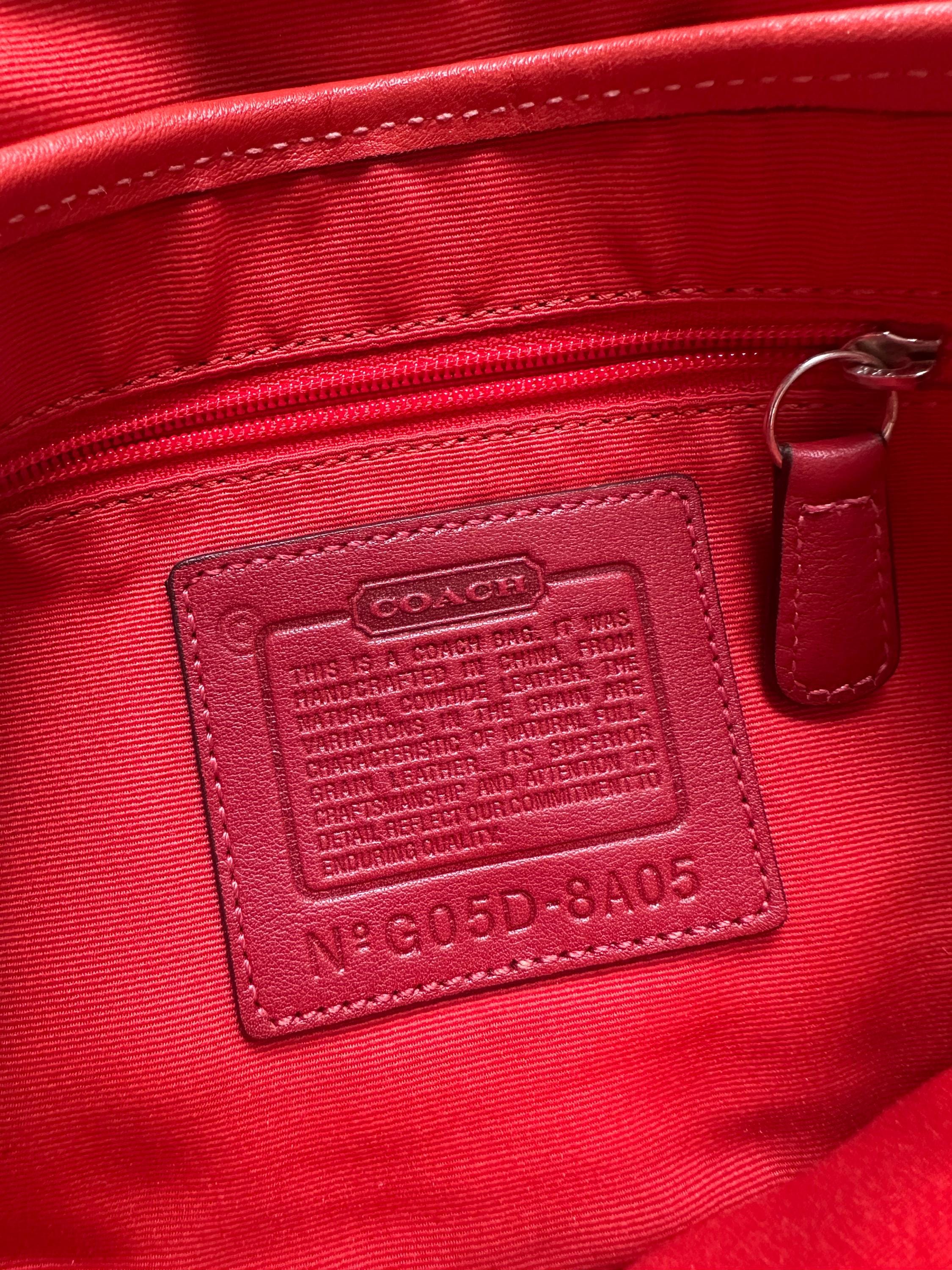 Vintage Coach Red Square Soho Shoulder Bag ❤️