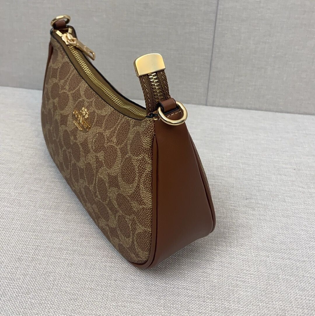 COACH Teri Shoulder Bag – Signature Canvas Brown 🤎 (NEW!)