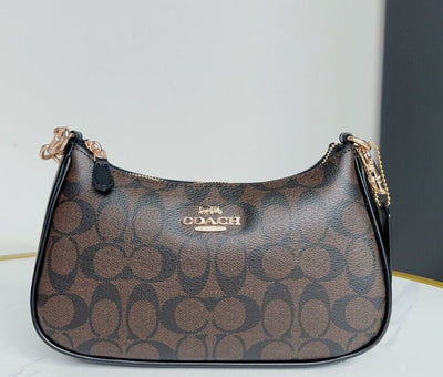 COACH Teri Shoulder Bag CA548 in Signature Canvas Brown