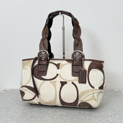Coach Signature Canvas Tote Bag – Beige Monogram 🤎