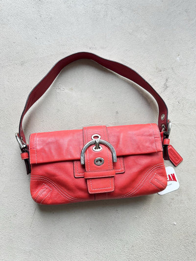 Vintage Coach Red Square Soho Shoulder Bag ❤️