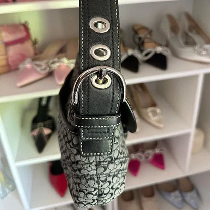 Gray Signature y2k Coach SoHo Bag