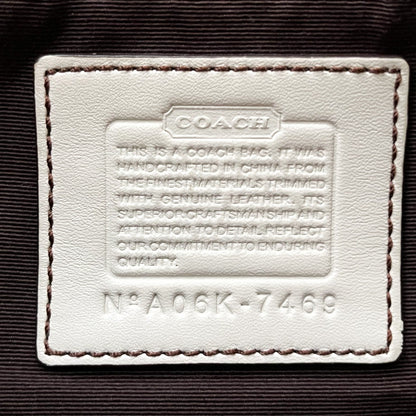 Vintage Coach Legacy Buckle Bag – Ivory Canvas & Leather
