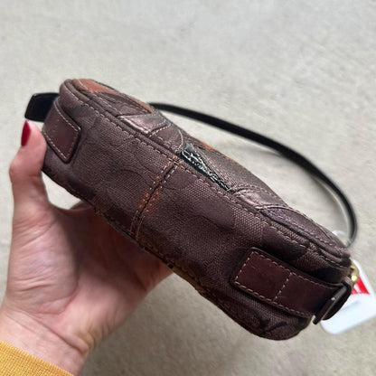 Vintage Y2K Coach Demi Brown Patchwork Handbag ✨