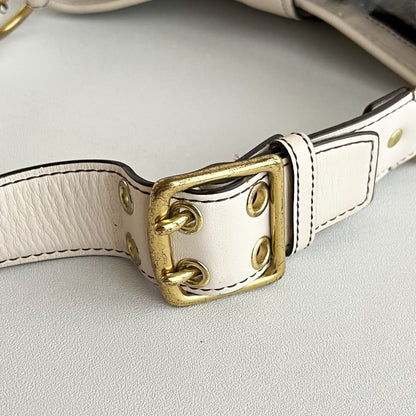Vintage Coach Legacy Buckle Bag – Ivory Canvas & Leather