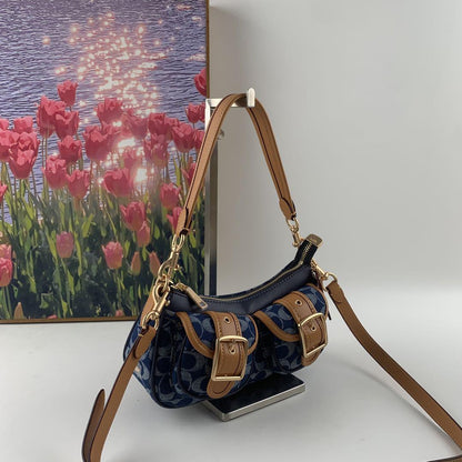 COACH Ashton Baguette Bag - Signature Canvas Denim CY700