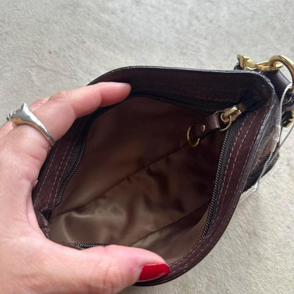 Vintage Y2K Coach Demi Brown Patchwork Handbag ✨