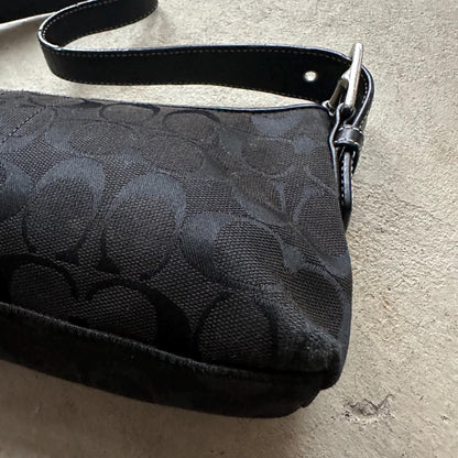 Vintage Y2K Coach Black Baguette Shoulder Bag 👜✨
