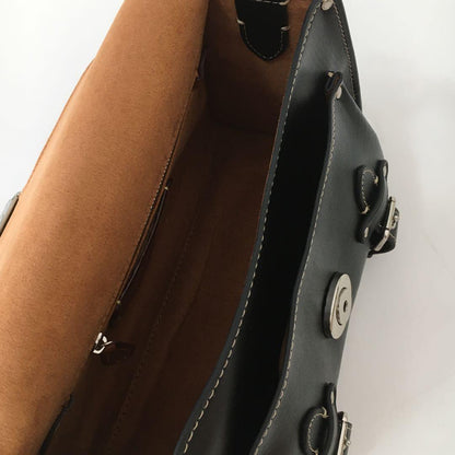 Coach CT721 Leather Soft Tabby Shoulder Bag Crossbody – Black
