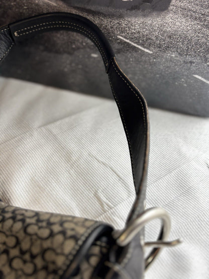 Vintage Coach Mini Soho Buckle Bag – Black/Grey 🖤