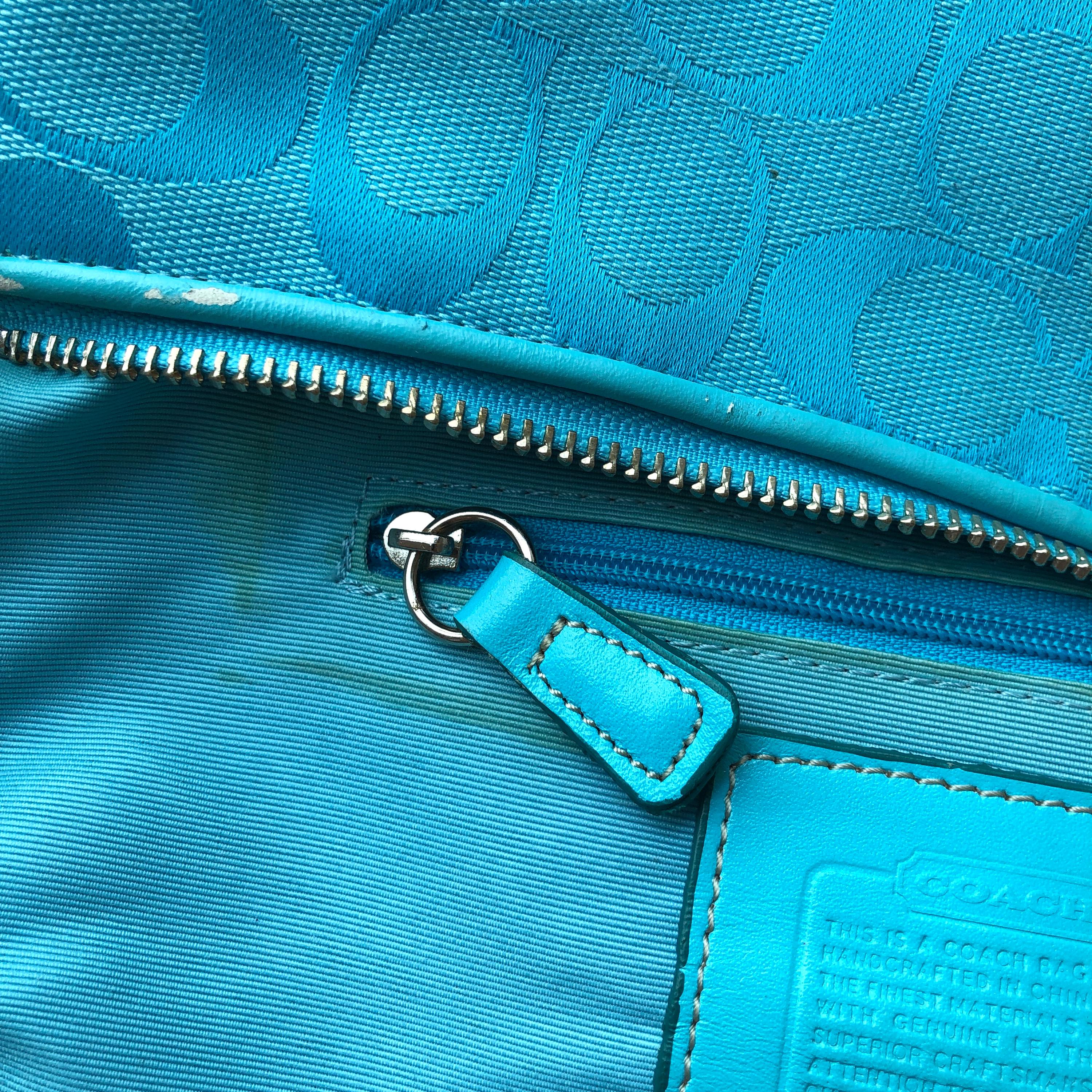 Vintage Coach 6371 Blue Demi East West Shoulder Bag – 2004 Y2K 💙👜