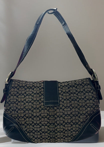 Vintage Coach Mini Soho Buckle Bag – Black/Grey 🖤