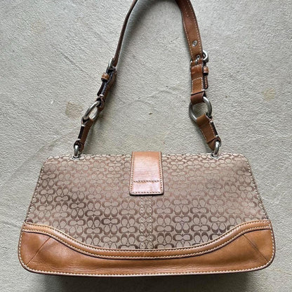 Vintage Y2K Coach Tan Mini Soho Shoulder Bag ✨