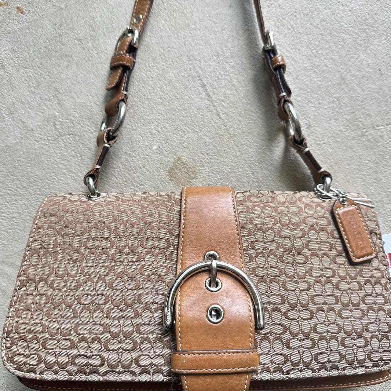 Vintage Y2K Coach Tan Mini Soho Shoulder Bag ✨