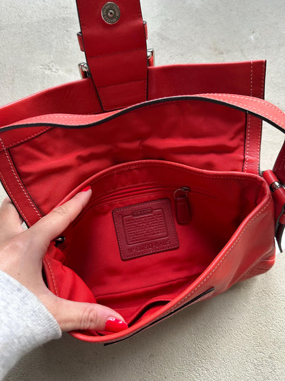 Vintage Coach Red Square Soho Shoulder Bag ❤️