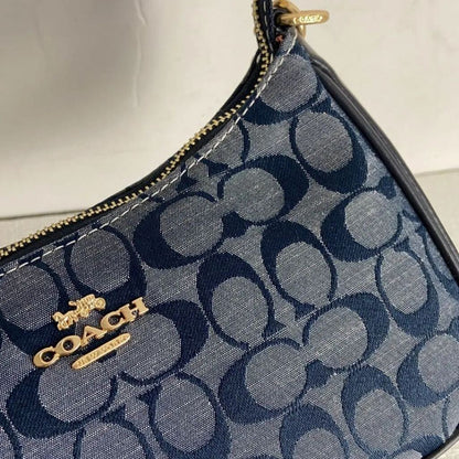 COACH CH139 Teri Shoulder Bag – Signature Chambray Blue