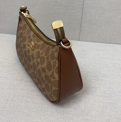 COACH Teri Shoulder Bag – Signature Canvas Brown 🤎 (NEW!)
