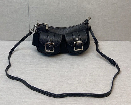 Coach Ashton CM079 Shoulder Bag – Silver & Black 🖤