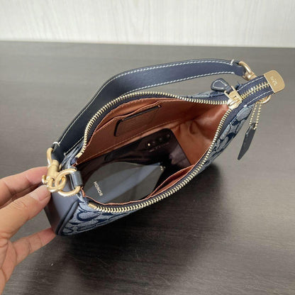 Coach CH139 Shoulder Bag – Smooth Blue Leather 💙