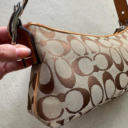 Vintage Y2K Coach Tan Baguette Shoulder Bag ✨