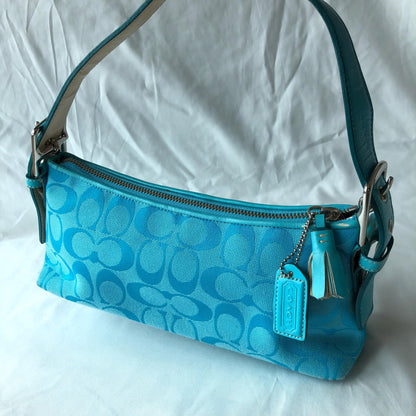 Vintage Coach 6371 Blue Demi East West Shoulder Bag – 2004 Y2K 💙👜