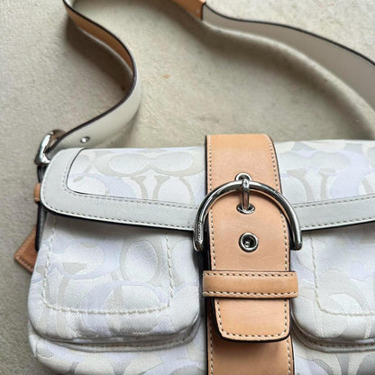 Vintage Y2K Coach White Mini Soho Square Shoulder Bag 🤍👜