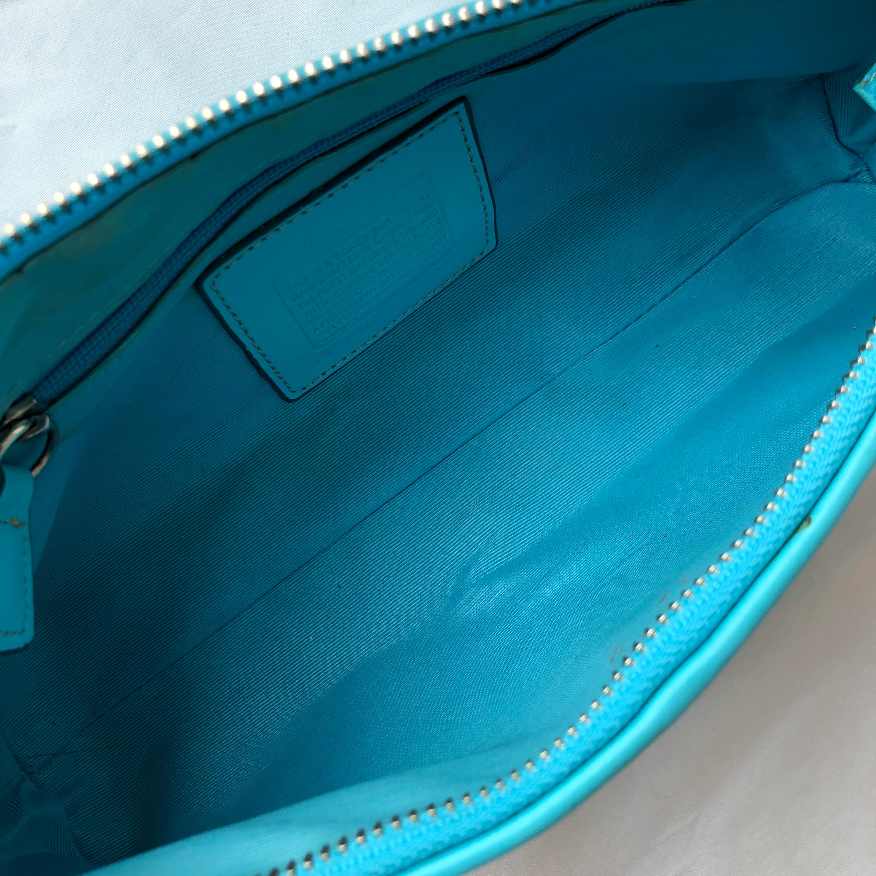 Vintage Coach 6371 Blue Demi East West Shoulder Bag – 2004 Y2K 💙👜