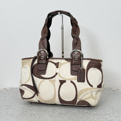 Coach Signature Canvas Tote Bag – Beige Monogram 🤎
