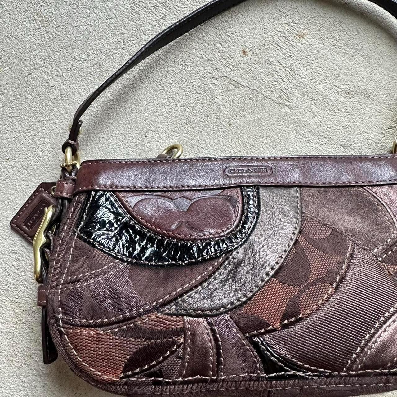 Vintage Y2K Coach Demi Brown Patchwork Handbag ✨