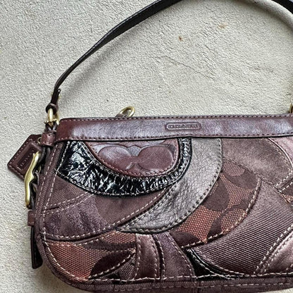 Vintage Y2K Coach Demi Brown Patchwork Handbag ✨