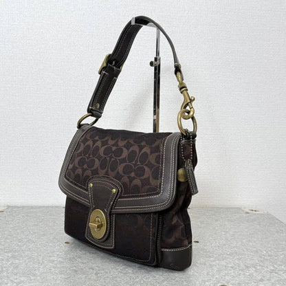 COACH Legacy Turnlock Slim Flap Shoulder Bag – Dark Brown 🤎
