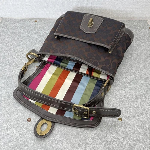 COACH Legacy Turnlock Slim Flap Shoulder Bag – Dark Brown 🤎